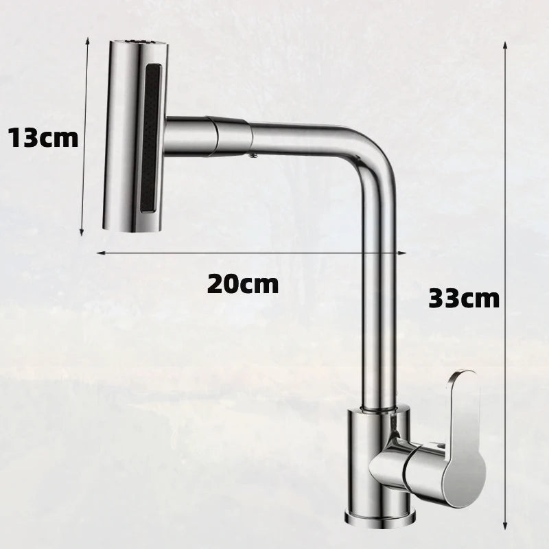 New Waterfall 360°Rotatable Sink Faucet Multifunctional Kitchen Faucet  Water Tap Nozzle Anti Splash Washbasin Faucet