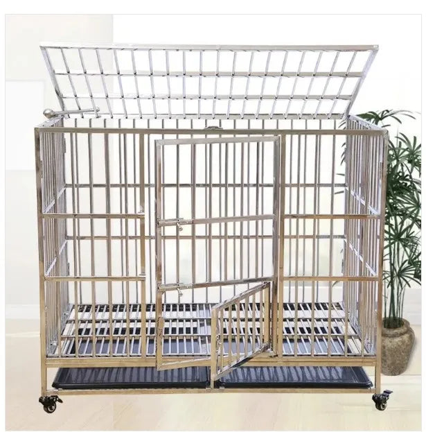 Stainless Steel Foldable Dog Cages Dog Kennels Cat Kennels Stainless steel Pet Kennels