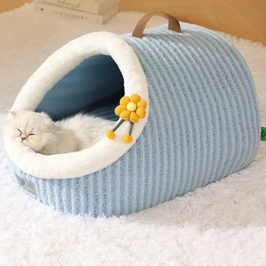 Winter Cozy Pet House Cats Soft Nest Kennel Sleeping Cave Cat Dog Kitty Warm Thickening Tents Bed For Small Medium Dogs Cats