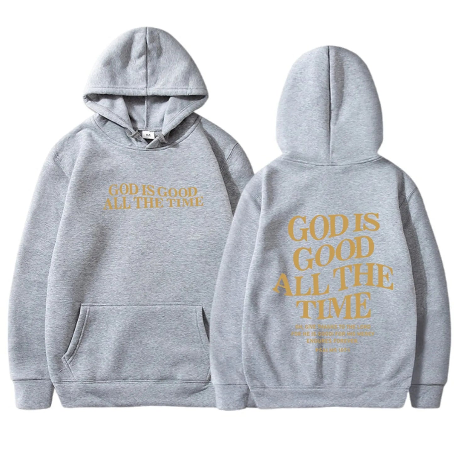 GOD IS GOOD ALL THE TIME Oversized Hoodies Women Casual Sweatshirt Letter Print Long Sleeve Loose Hoodie Fashion Streetwear