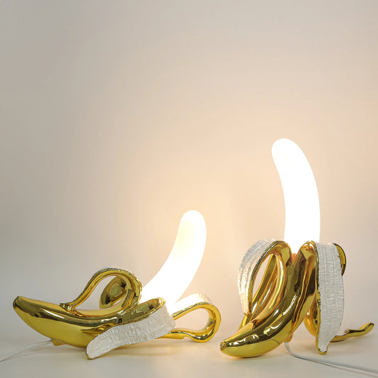 Modern Banana Table Lamps Resin Living Room Desk Light Bedroom Bedside Lamp Led Glass Night light Home Decor Luminaria