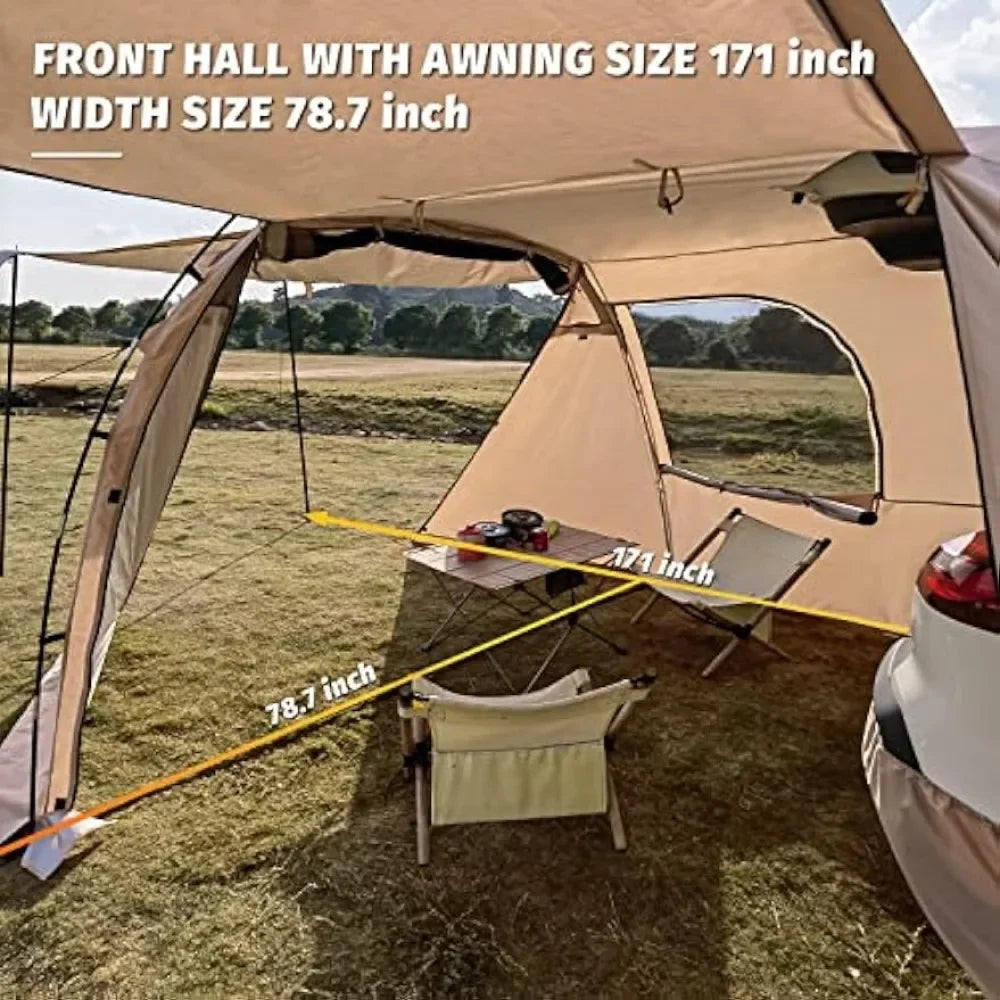 KAMPKEEPER SUV Car Tent, Tailgate Shade Awning Tent for Camping, Vehicle SUV Tent Car Camping Tents for Outdoor Travel