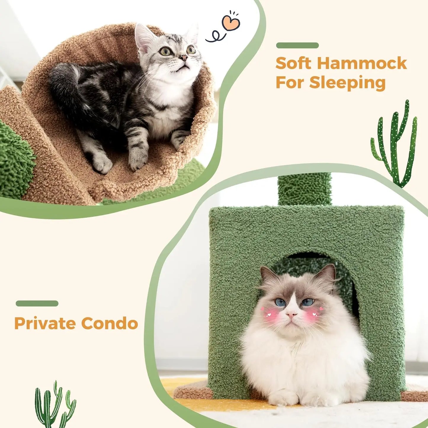 Cat Tree Ajustable Height [82-108 Inches=208-275cm] 6 Tiers Tower Fit for 7-9 Feet Ceiling