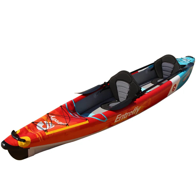 Inflatable Kayak Canoe Tandem 2 Person Adult Folding Foldable Kayak Boat Fishing Kayak