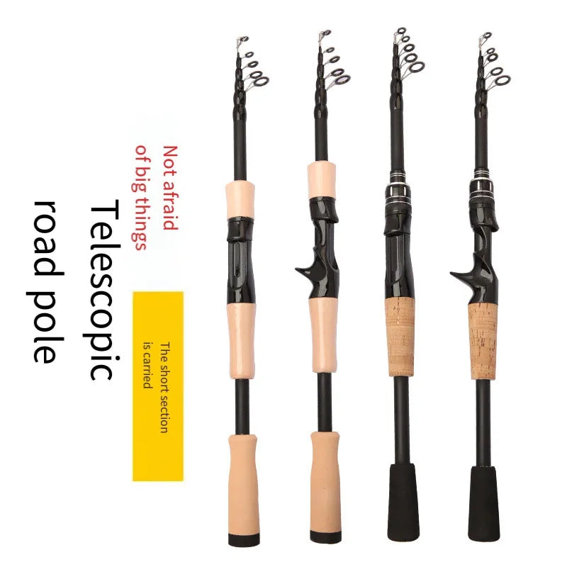 Ultralight Spinning Casting Rod for Trout Bass Jigging Fishing Rod with Solid Tip Lure 8-25g Line 4-10lb Telescopic Fishing Fast