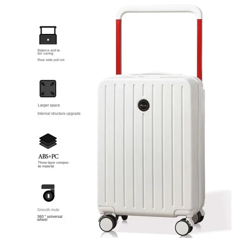 2024 New Fashion Trolley Case Large Capacity Hand Luggage Zipper Travel Suitcase 20"22''24''26'' Boarding Suitcase