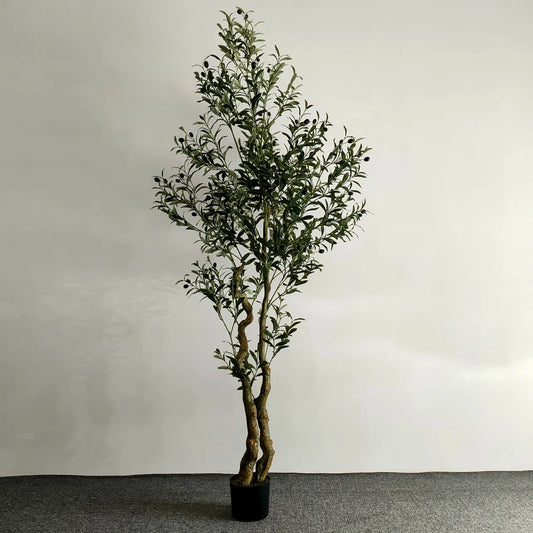 Artificial Olive Tree 210cm Fake Plants Modern Living Rooms Office Floor Decor Garden Nearly Natural Silk Tree Housewarming Gift