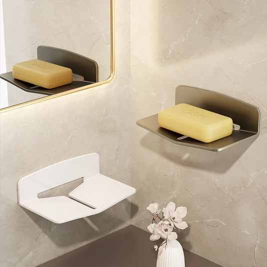 Bathroom Soap Dish Wall Mounted Shower Soap Holder Bathroom Storage Rack Organizer Soap Dishes Kitchen Basket Tray Rack