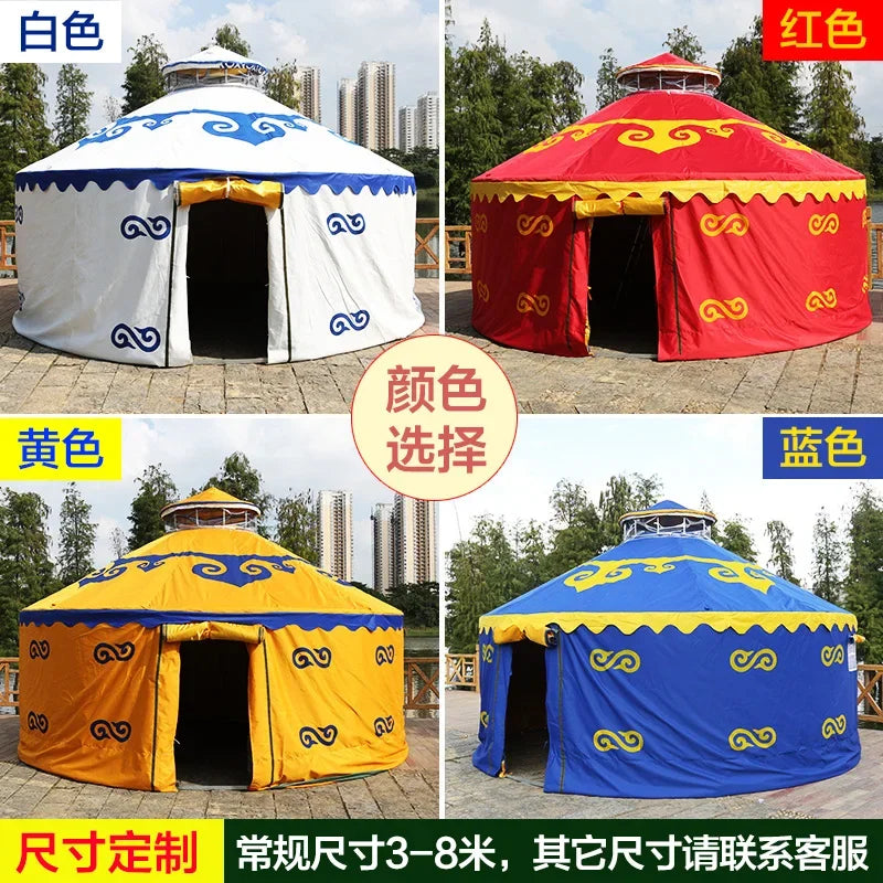 Outdoor Mongolian Yurt Tent Mobile Small House Farmhouse Vacation Resort Tourist Pavilion