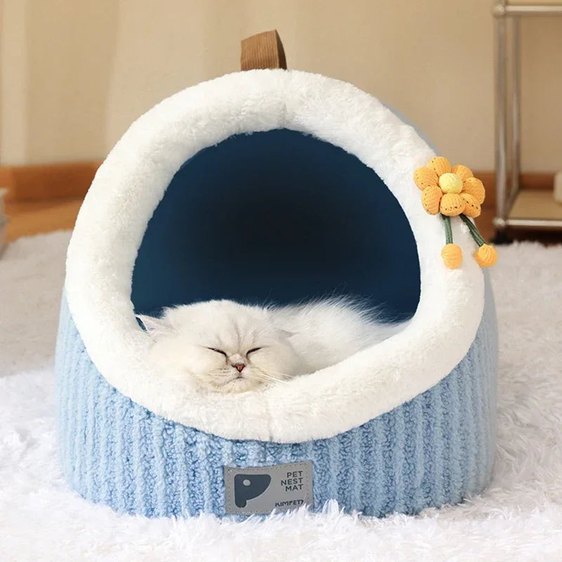 Winter Cozy Pet House Cats Soft Nest Kennel Sleeping Cave Cat Dog Kitty Warm Thickening Tents Bed For Small Medium Dogs Cats