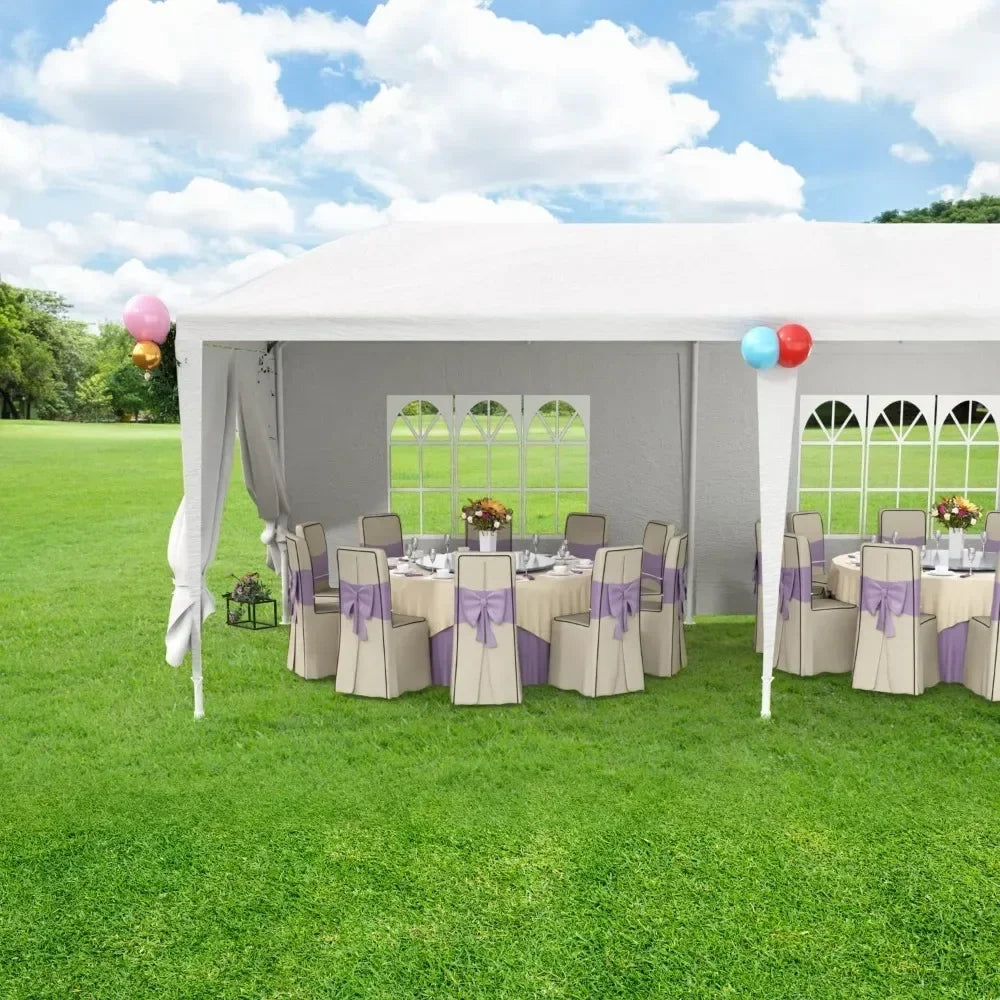 10x30 Outdoor Canopy Patio Tent Camping Gazebo Events with 5 Removable Walls for [Party] Wedding BBQ Cater