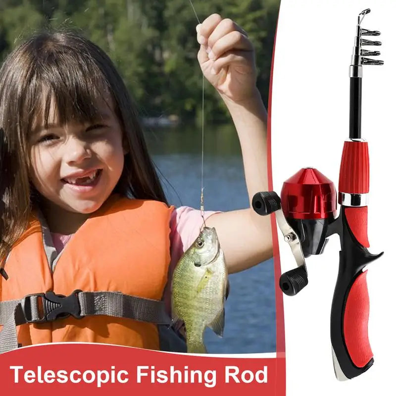 Kids Fishing Rod Children's Telescopic Toy Fishing Rod Kit Non-Slip Handle Fishing Equipment For Easter New Year Christmas