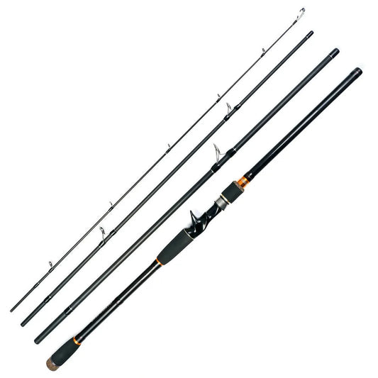 100% Carbon Fiber 2.1m 2.4m 2.7m 3.0m Spinning Casting Rod 4 Sec Lure Rod Lure Weight 10-25g Line Weight 12-25LB Fishing Rod