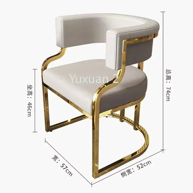 Armchair Luxury Dining Chair Restaurant Hotel Throne Relax Dinning Chair Office Accent Chaise Salle A Manger Nordic Furniture