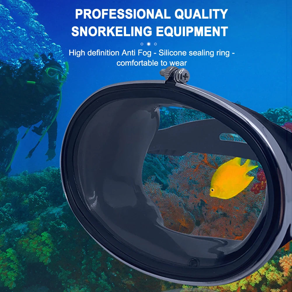 Professional Diving Face Cover Anti Fog Goggles Breath Tube for Adult Equipment Safety Breathing Equipment for Diver