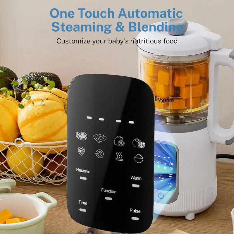 Baby Food Maker Steamer and Blender, Food Processor Puree Machine, Food Maker Chopper Grinder Auto Cooking Grinding Touch Screen