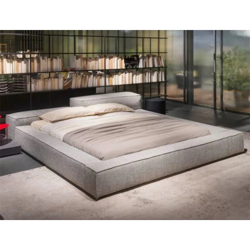 King Bed Frame Modern Design Japanese Queen Size Bed Soft Tatami Simple Home Furniture Leather Bedroom Double Bed