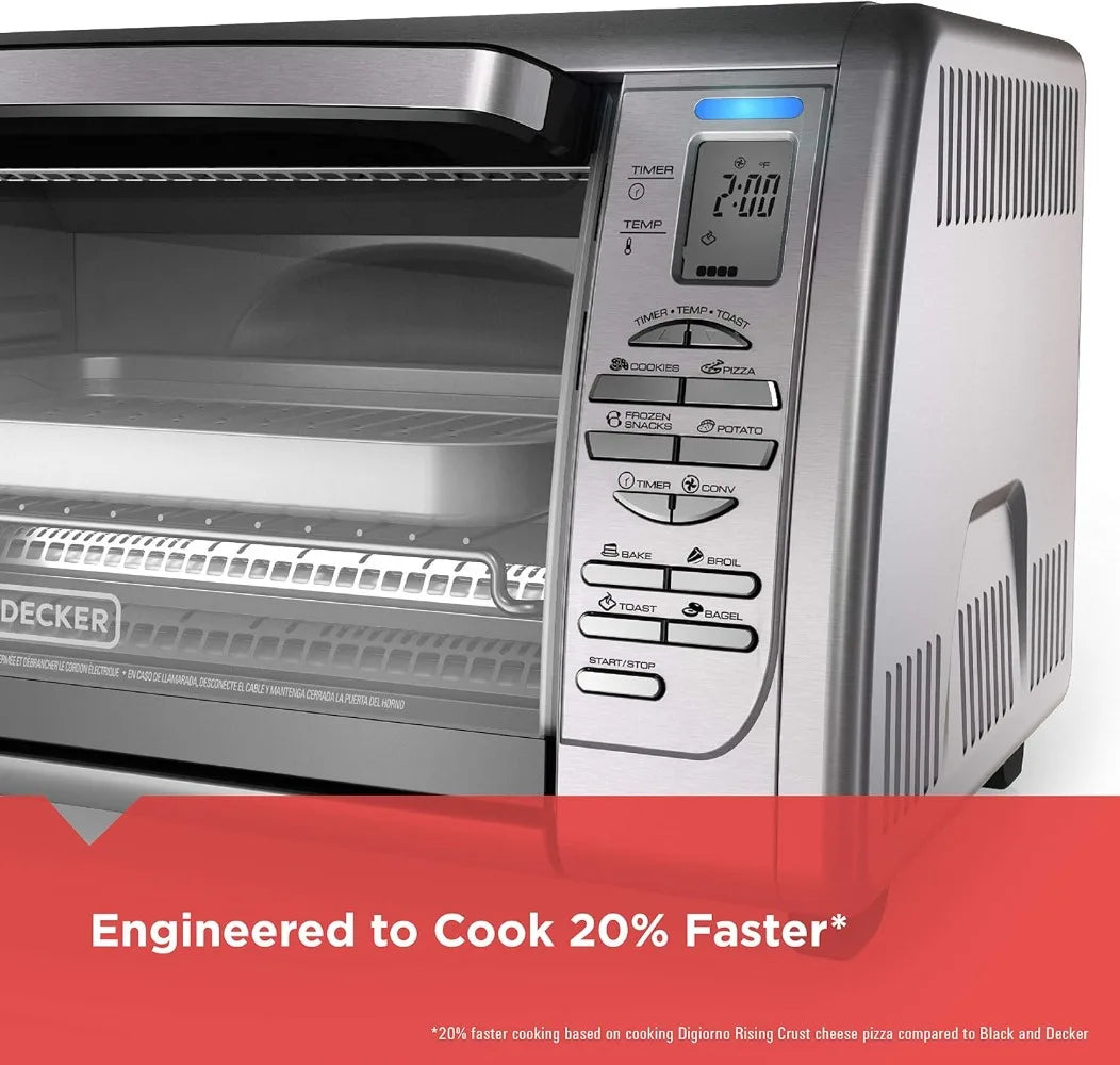 6-Slice Convection Toaster Oven, CTO6335S, 20% Faster Cooking, 120-Minute Timer, Extra-Deep Interior, 8 One-Touch Functions