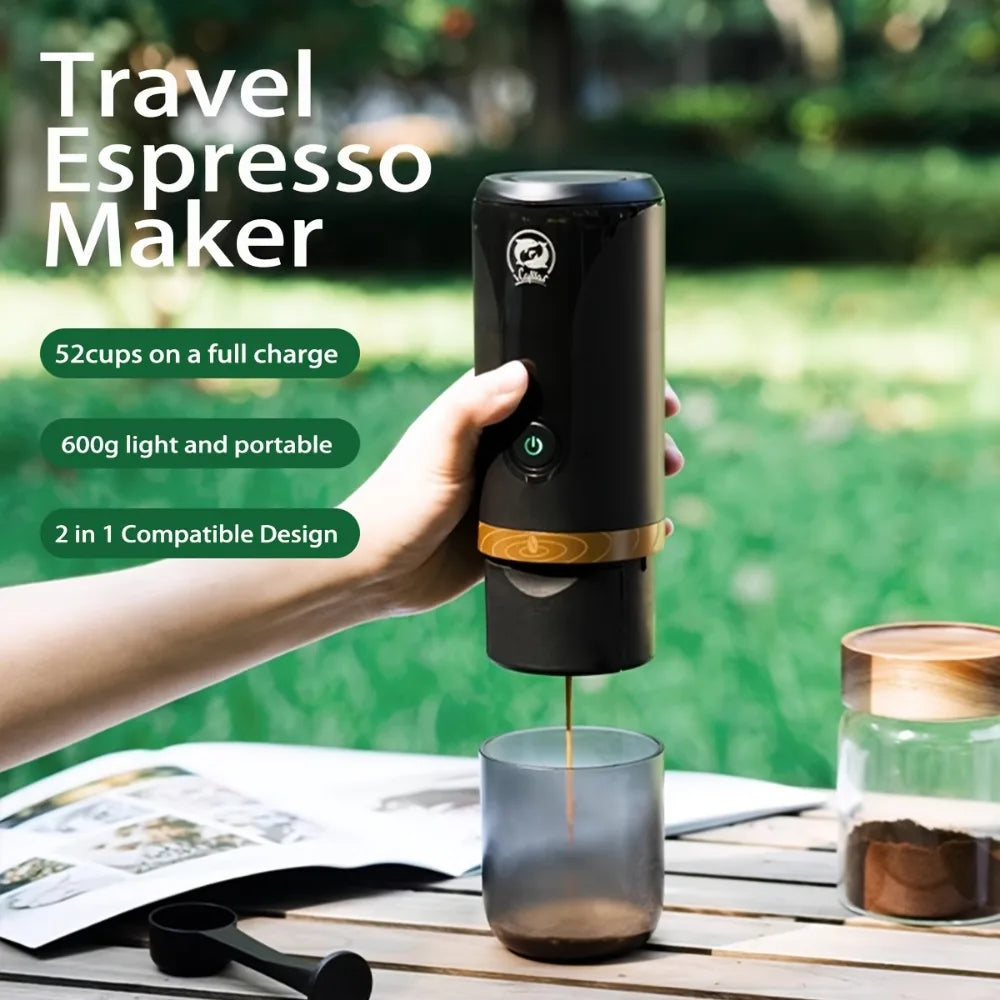 Compact & Portable Espresso Machine: Make Delicious Coffee Anywhere - Automatic & Easy to Use!