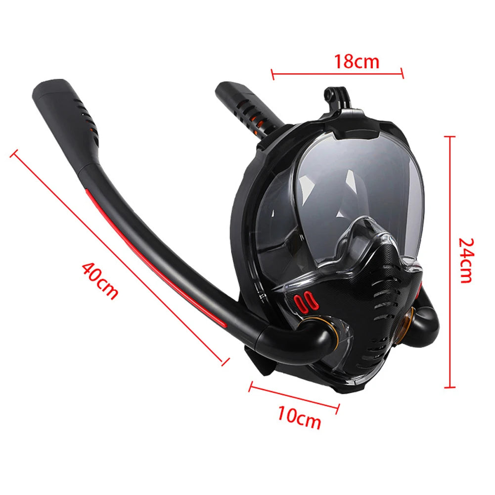 Underwater Scuba Anti Fog Full Face Diving Mask Snorkeling Respiratory Masks Safe Waterproof Swimming Diving Equipment for Adult