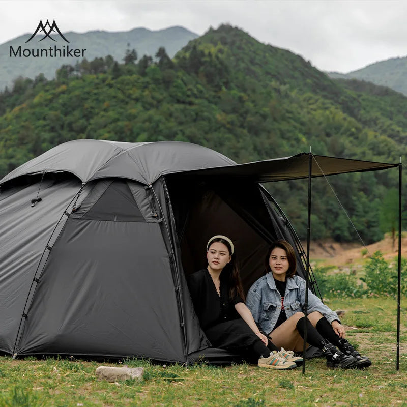 Black Ball Camping Tent Outdoor Luxury Single Layer Tourist 210T Anti-tear Seams Taped Waterproof Windproof Family Hiking Beach