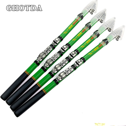 Short Fishing Rods 1.5-3m Telescopic Surfcasting Spinning Rock Rod Coast Casting Feeder Carbon Fiber Ultralight Fly Trout Tackle