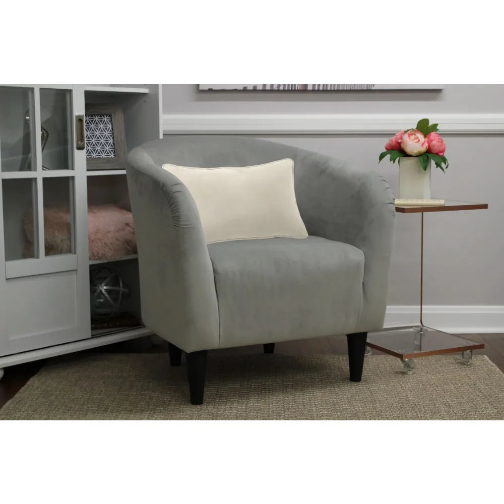 Accent Chair, Microfiber Tub Accent Chair, for Living Room, Furniture Dove Gray Accent Chairs