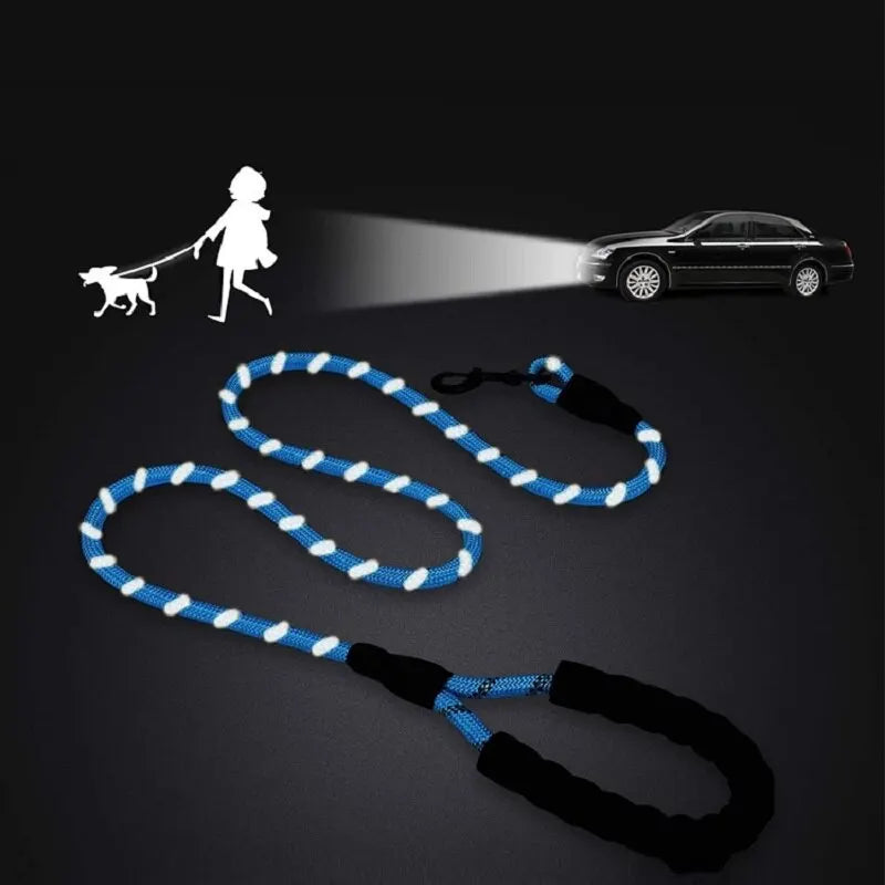 Reflective Dog Belt Pet Reflective Silk Traction Rope Reflective Nylon Suture at Night Dog Walking Rope