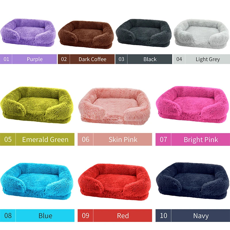 Pet Dog Bed Dog Sofa Deep Sleep Small Medium Large Dog House Square Thickened Warm Dog Mat Kennel Pet Product Accessories