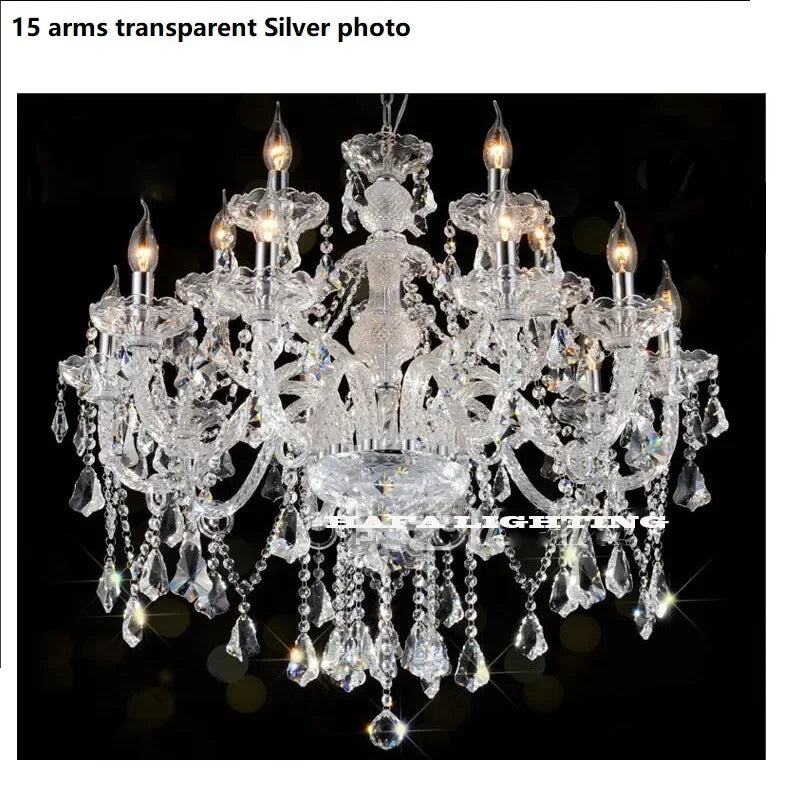 New Luxury Led Crystal Chandelier K9 Large 6/8/10/15/18/24 Arms Living Room Modern Lustres De Lamps For Bedroom Lighting