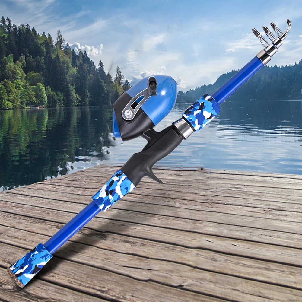 Children Hand Fishing Rods Telescopic Hand Fishing Pole Ultra-light Breaking-resistance Outdoor Accessories for Lakes Reservoirs