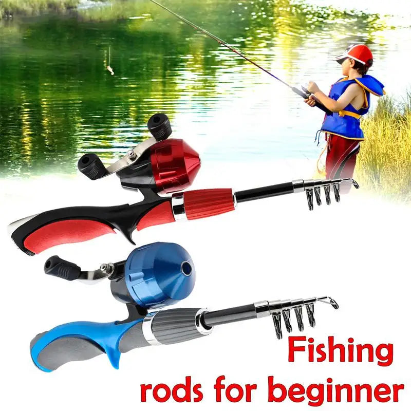 Kids Fishing Rod Children's Telescopic Toy Fishing Rod Kit Non-Slip Handle Fishing Equipment For Easter New Year Christmas