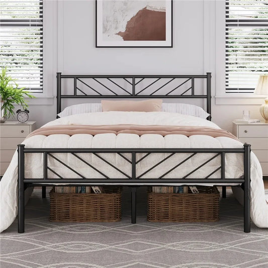 Metal Bed Frame King Base for Queen Size Bed Bases & Frames Bedroom Furniture Full Size Bedframe Twin Beds Luxury Support Home