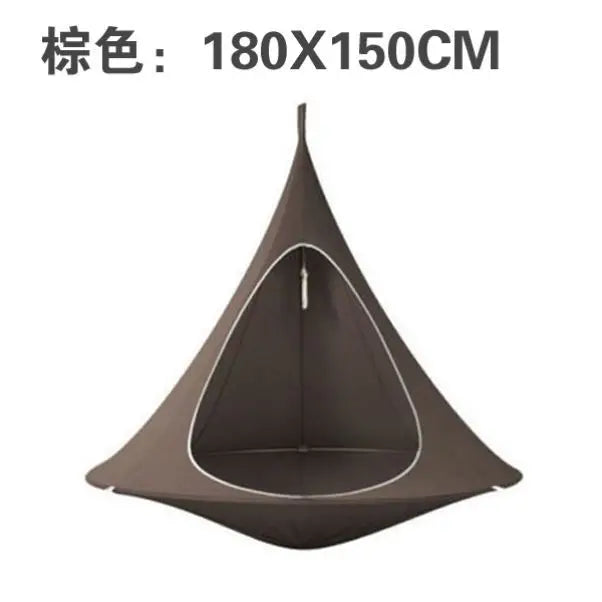 Outdoor aerial hanging hammock tent conical chair swing attraction resort lazy