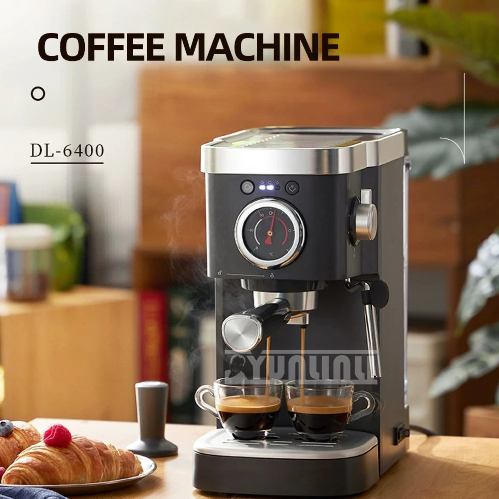 Household Coffee Maker High Pressure Extraction Steam Milk Frother Machine Semi Automatic Espumador De Leite Cafeteira Italiana