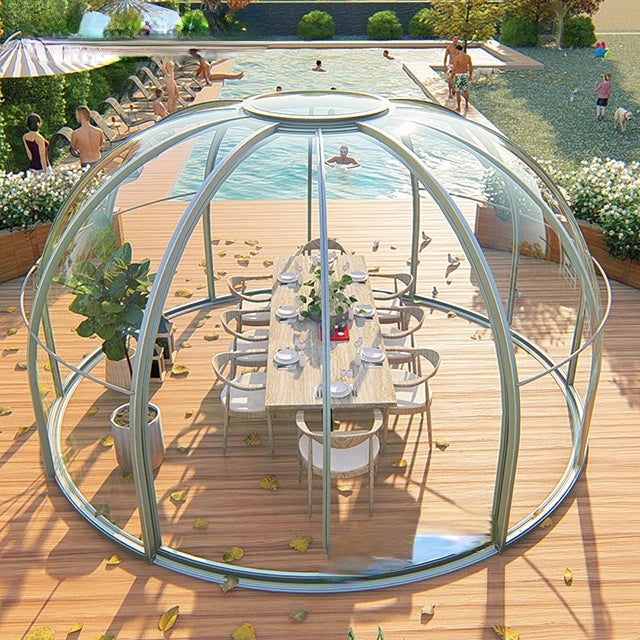 Hot Selling Wind Resistance Pc Polycarbonate Planetarium Dome /Tent Modular Domes Tent Home For Resorts/ Camping Geodesic Dome