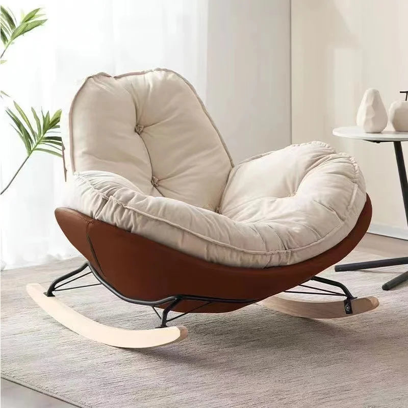 Lazy Designer Living Room Chairs Rocking Lounge Accent Luxury Chairs Modern Comfortable Sofa Poltrona Lounge Suite Furniture
