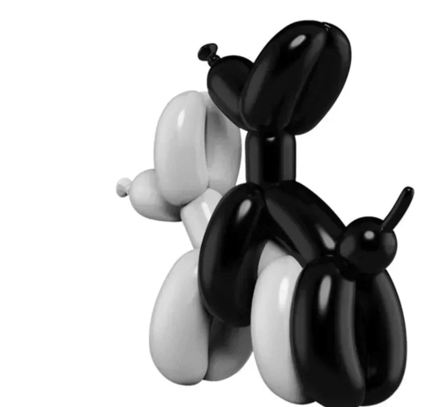 Modern Resin Balloon Dog Sculpture Animal Crafts Doggy Decoration Statue Home Decoration Gift Christmas Luxury Living Room Decor