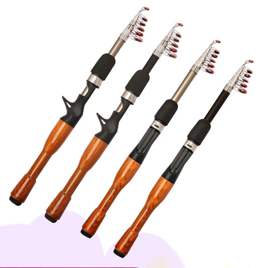 Casting/Spinning Fishing Rod Retractable Mini Short Light Telescopic Fishing Rod For Saltwater Travel Camping 4.3/4.9/5.9Ft