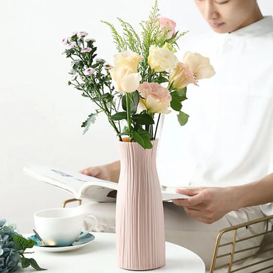 Plastic Shatterproof Flower Plant Pot Vases Study Room Home Wedding Home Decor Vase Daily Necessities Free Shipping Items