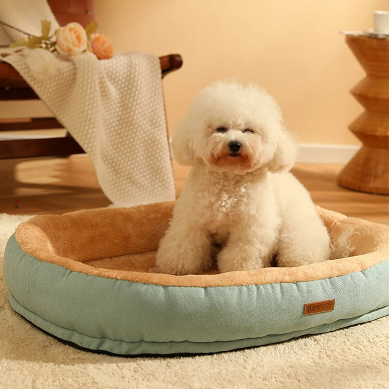 New Winter Warm Dog Bed Pad Dogs Cats Fluff Sleeping Mat Pet Oval Thickened Cushion For Small Medium Large Dogs Pet Supplies