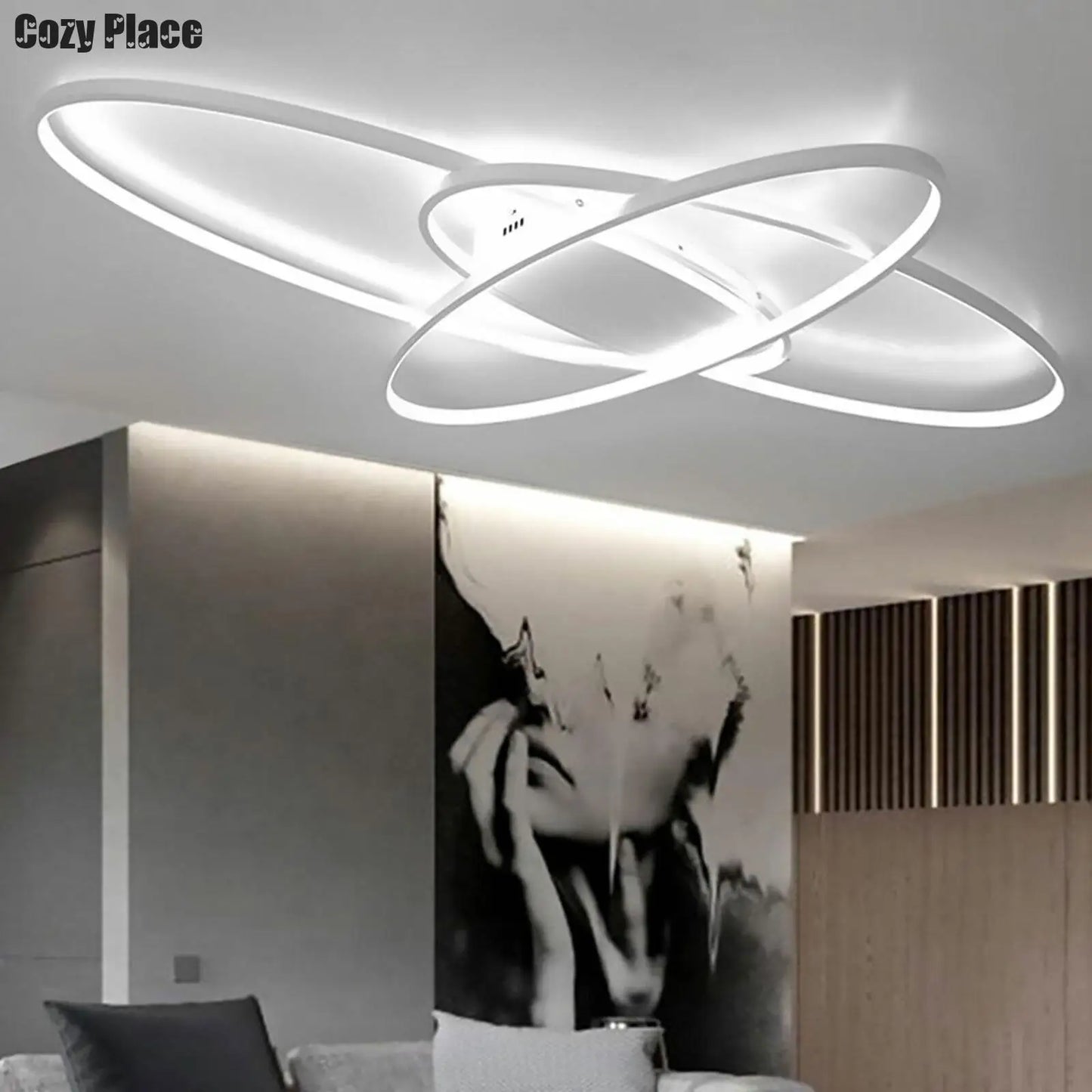 LED Ceiling Chandelier Ceiling Light LED Modern Geometric Home Decor Lighting Indoor Lamp Living Room Chandeliers Black/White