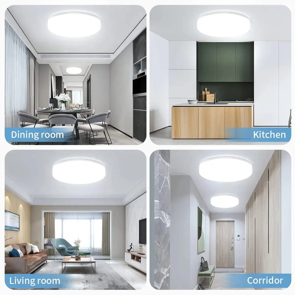 Living room circular LED ceiling light 110V 220V modern ceiling light 18W 24W 36W 48W bedroom light bathroom kitchen light