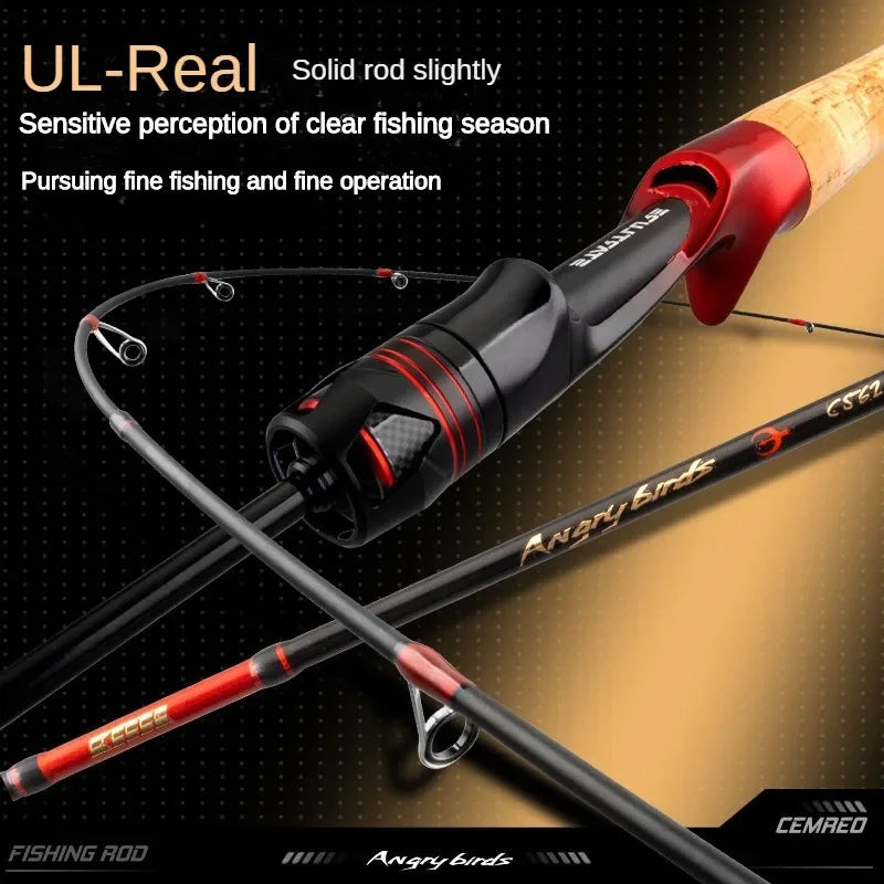 1.5M-1.8M Ultra Light Fishing Rod Carbon Fiber Spinning Casting Lure Pole Bait WT 1-7G Line WT 2-10LB Fast Trout Fishing Rods