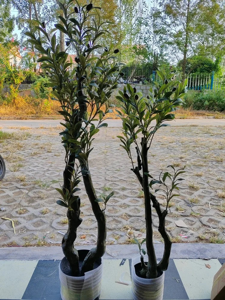 Artificial Olive Tree 210cm Fake Plants Modern Living Rooms Office Floor Decor Garden Nearly Natural Silk Tree Housewarming Gift