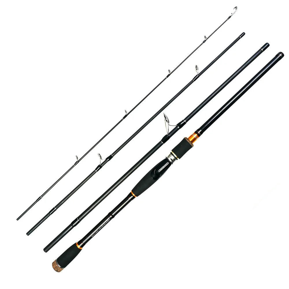 100% Carbon Fiber 2.1m 2.4m 2.7m 3.0m Spinning Casting Rod 4 Sec Lure Rod Lure Weight 10-25g Line Weight 12-25LB Fishing Rod