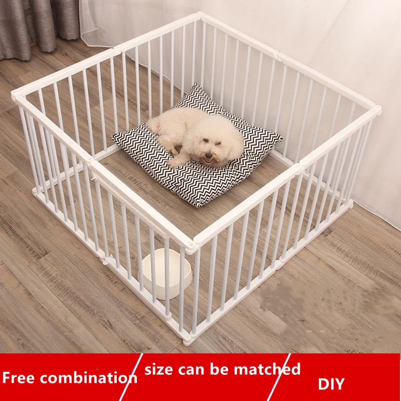 Dog Fence Pet Fence Octagonal Fence Dog Cage Indoor Small Dog Kennel Fold DIY Dog Gate  Dog Cages Kennels  Free Combination