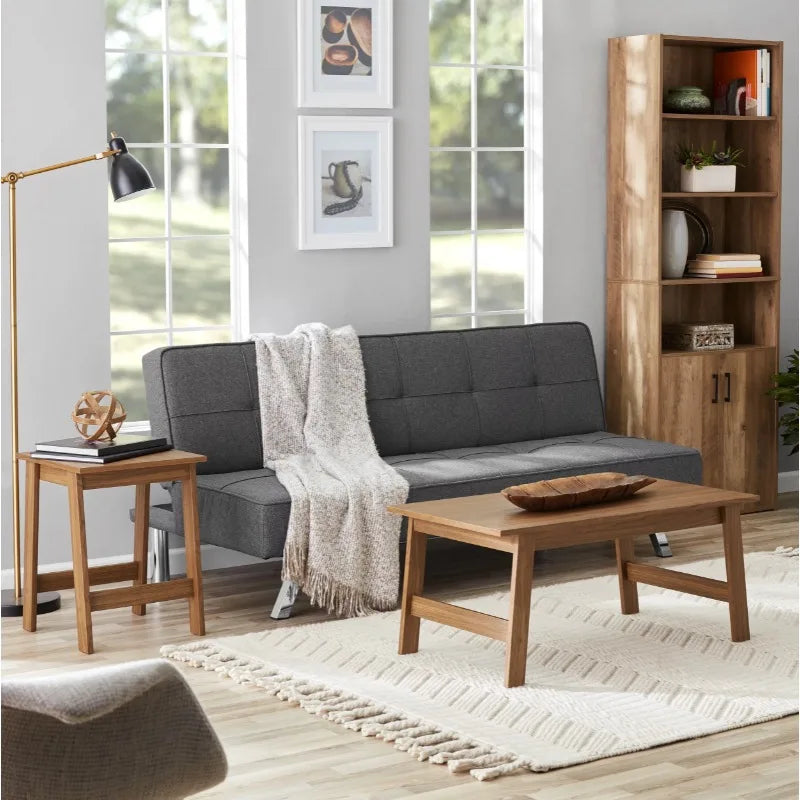 Wood Rectangle Coffee Table, Walnut Finish