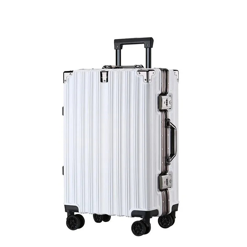 Aluminum Frame Travel Trolley Suitcase Large Capacity Vintage 20 "universal Wheel Boarding 26 Men and Women Explosive