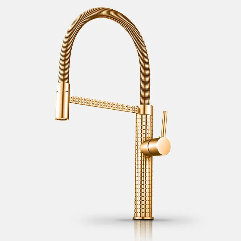 2023 Kitchen Faucet Matte Gray Sink Faucet Single Hole Single Handle Drop Down Spring Faucet Deck Installation Kitchen Water Tap